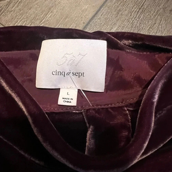 Cinq a Sept Callalily Velvet Cami In Red - Picture 2 of 7